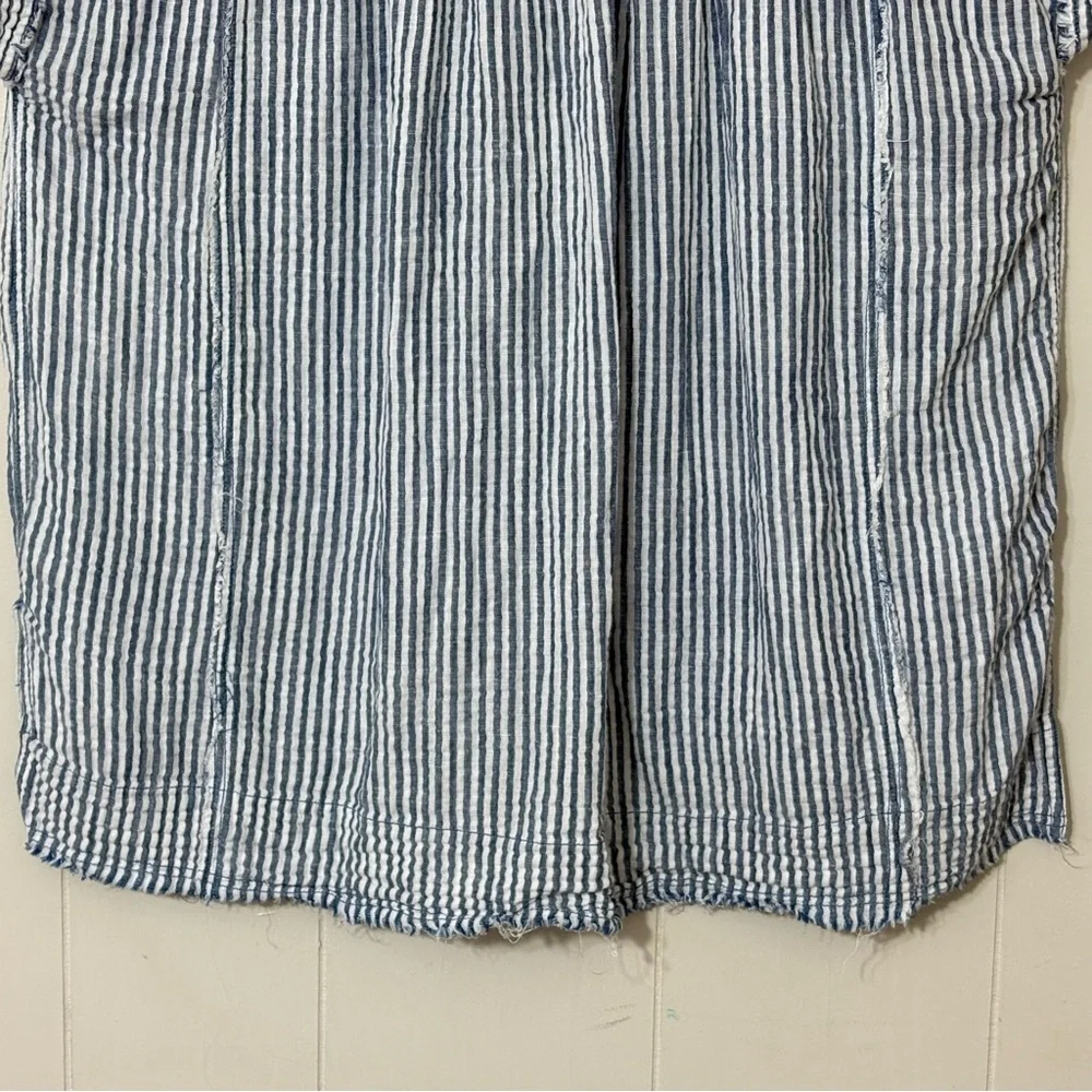 We The Free Sun Beams Indigo Stripe Shirt Size M |Free People Button Down Top - Picture 12 of 12